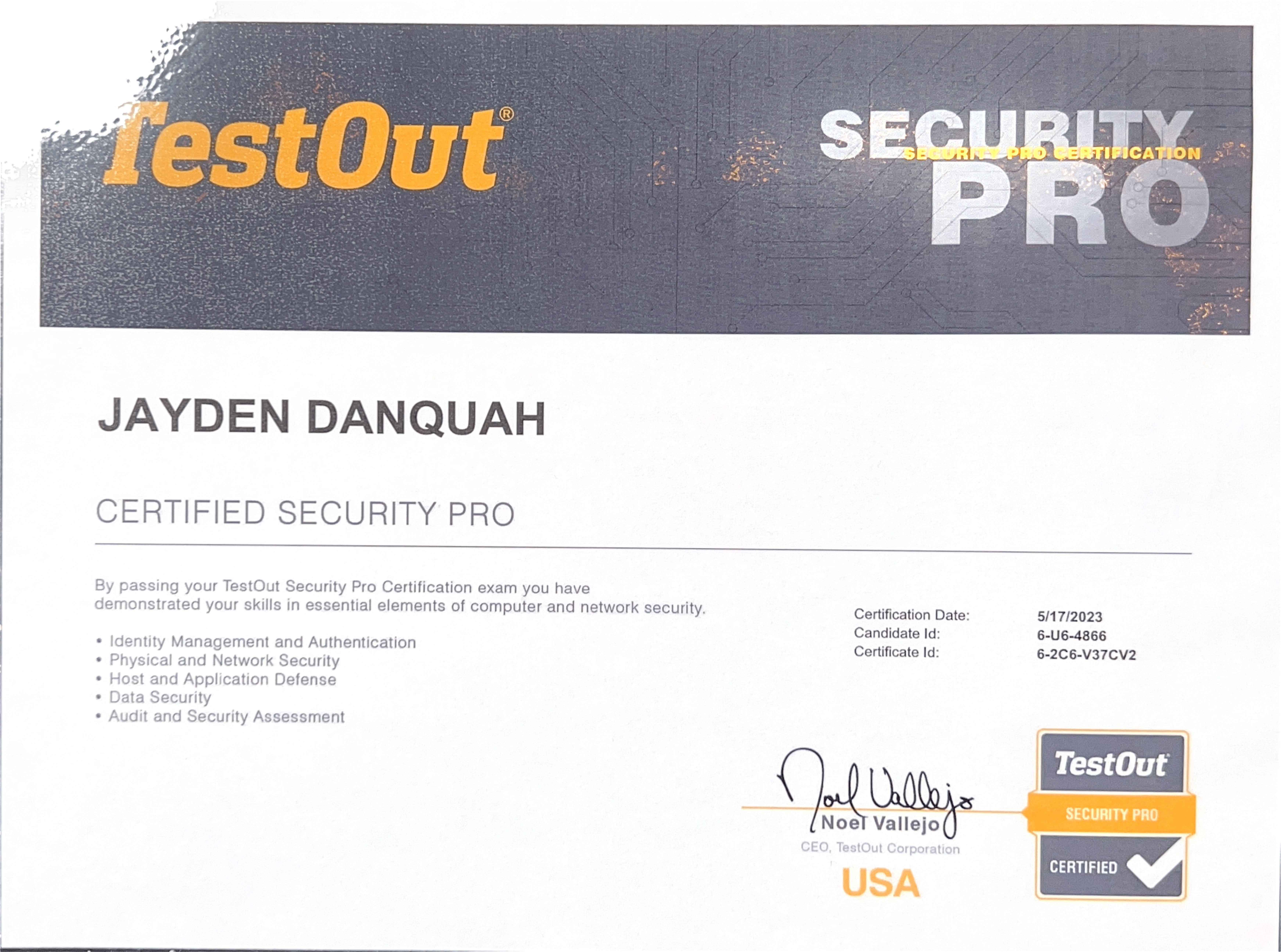 TestOut Security Pro